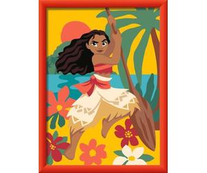 Ravensburger CreArt 12023132 - Disney Moana's Adventures - Dipinto con numeri per bambini dai 9 anni in su, set di pittura con cornice, pennello e colori acrilici, regalo per ragazze e ragazzi