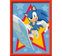 Ravensburger CreArt 12023133 - Rasender Sonic - dipinto per numero per bambini dai 9 anni in su, set di pittura con cornice, pennello e colori acrilici, regalo per ragazze e ragazzi