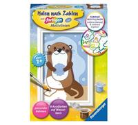 Ravensburger-CreArt 20291 Dipingere con i Numeri lontre allegre - Bambini dai 7 Anni in su, Medio