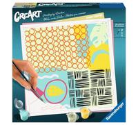 Ravensburger- Forme e Modelli Astratti CreArt 23639-Dipingere con i Numeri, Funky Shapes, dai 12 Anni Colori vibranti, 23639