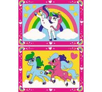 Ravensburger CreArt 23983 - Pony Magico con Arcobaleno, Pittura con Numeri, Cavalli per Bambini dai 5 Anni in su, Set da Pittura con Cornice, Pennello e Colori acrilici, Regalo per Ragazze e Ragazzi