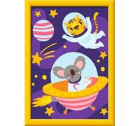 Ravensburger CreArt 23991 - Animals in Space - dipinto con numero per bambini dai 7 anni in su, set di pittura con cornice, pennello e colori acrilici, regalo per ragazze e ragazzi