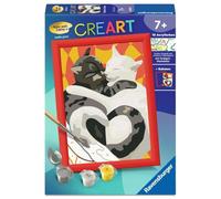 Ravensburger CreArt 25884-Dipingi con i Numeri, Motivo: Gatto amorevole, dai 7 Anni in su, 25884