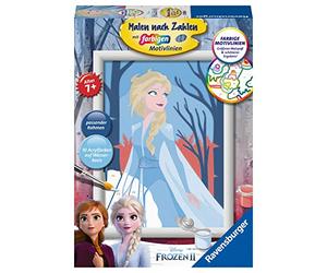 Ravensburger CreArt 27698 Elsa - Dipingere con i numeri, Disney Frozen per bambini a partire dai 7 anni in su, Frozen Regali