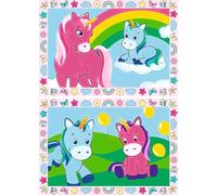 Ravensburger CreArt 28510 - Unicorni magici - dipinto con numero per bambini dai 5 anni in su, set da pittura con cornice, pennello e colori acrilici, regalo per ragazze e ragazzi