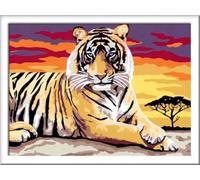 Ravensburger CreArt 28553 - Majestic Tiger - dipinto per numero per bambini dagli 11 anni in su, set di pittura con cornice, pennello e colori acrilici, regalo per ragazze e ragazzi