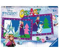 Ravensburger - CreArt Serie Junior, Disney Frozen, Kit dipingere con i Numeri, Contiene 2 Tavole prestampate, Pennello, Colori, Gioco Creativo per Maschi e Femmine dai 5+ Anni di età