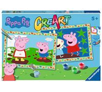 Ravensburger – Kit pittura per bambini CreArt Serie Junior Peppa Pig – Dipingi con i numeri