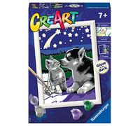 RAVENSBURGER CREART PER BAMBINI, KIT PER DIPINGERE CON I NUMERI, 7+, SERIE E, AMICI PER SEMPRE