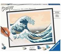 Ravensburger - CreArt ART COLLECTION Hokusai: La grande onda di Kanagawa, Kit per Dipingere con i Numeri