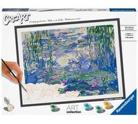 Ravensburger - CreArt ART COLLECTION Monet: Le ninfee, Kit per Dipingere con i Numeri
