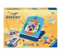 Ravensburger - CreArt Atelier Stitch - Dipinto con numeri per bambini dai 7 anni - 2 quadri - Cavalletto ricaricabile - 12023122