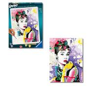 Ravensburger - CreArt Serie Premium B: Audrey Hepburn, Dipingere con i Numeri, Kit Pittura Adulti, Idea Regalo Donna o Uomo, 14+ Anni, 40x30 cm