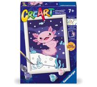 Ravensburger - Creart Serie E Axolotl | Kit Pittura Bambini | Dipingere Con I Numeri Include Tutto Il Necessario | Giochi Bambini 7 Anni O Più | Creart 7 Anni