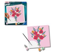 Ravensburger - CreArt Serie Trend Quadrati: Bouquet di Papaveri, Dipingere con i Numeri, Kit Pittura, Regali Festa della Mamma Originali, 14+ Anni, 20x20 cm