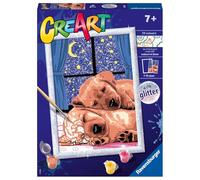 RAVENSBURGER CREART PER BAMBINI, KIT PER DIPINGERE CON I NUMERI, 7+, SERIE D, COPPIA DI CAGNOLINI