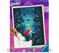 Ravensburger - CreArt Premium B, Disney, Arielle e Ursula, Dipingere con i Numeri, Kit Pittura, Idea Regalo Donna o Uomo, 14+ Anni, 30x40 cm