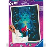 Ravensburger - CreArt Premium B, Disney, Arielle e Ursula, Dipingere con i Numeri, Kit Pittura, Idea Regalo Donna o Uomo, 14+ Anni, 30x40 cm