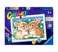 Ravensburger - CreArt E Series: Bunnies in The Daisies, Painting by Numbers Kit,