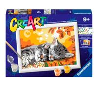 Ravensburger - CreArt Gattini In Autunno, Kit dipingere bambini 9+ anni