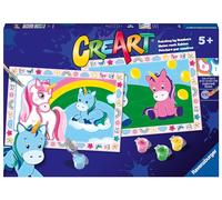 Ravensburger - CreArt Junior Divertenti Unicorni, Kit dipingere 5+ anni