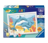 Ravensburger - CreArt Kids 13 x 18 cm - Numero d'arte - Delfini e coralli - Kit di pittura con numeri - A partire dai 7 anni - 12023220