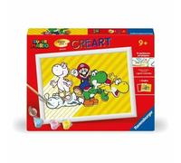Ravensburger - CreArt Kids 18x24 cm - Art Number - Super Mario - Kit per dipingere con numeri - a partire dai 7 anni - 25529