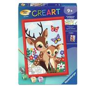 Ravensburger - CreArt Kids 18 x 24 cm - Numero d'arte - Bambi e Baby - Kit di pittura con numeri - dai 9 anni - 12023046
