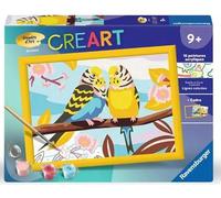 Ravensburger - CreArt Kids 18x24 cm - Numero d'arte - Pappagallini - Kit per dipingere con numeri - A partire dai 7 anni - 25967