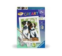 Ravensburger - CreArt Kids 8x12 cm - Numero d'arte - Due cuccioli - Kit di pittura con numeri - A partire da 7 anni - 25575
