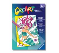 Ravensburger - CreArt: Libro da Colorare, Fate, elfi e sirene, Bambini 7 anni, dipingere con i numeri, giochi educativi e di viaggio