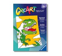 Ravensburger - CreArt: Libro da Colorare, Spaventosi Dinosauri, Bambini 5 anni, dipingere con i numeri, giochi educativi e di viaggio