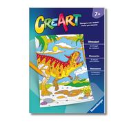 Ravensburger – Libro da colorare CreArt: Spaventosi dinosauri, dipingere con i numeri, 7 anni