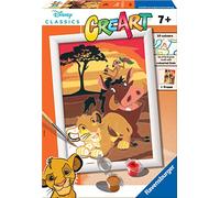 Ravensburger Kit Dipingere con i Numeri CreArt Serie E Lion King Il Re Leone 13x18cm 7 anni