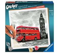 Ravensburger - CreArt Londra, Dipingere per Rilassarsi, Contiene Una Tavola Prestampata e Un Tracciato Che Guida l'Attività, Hobby per Adulti e Ragazzi - Misure Tavola 20 x 20 cm