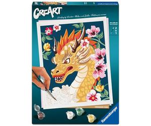 Ravensburger CreArt, Malen Nach Zahlen Adults Trend - Feuerdrache Flora