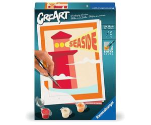 Ravensburger CreArt, Malen nach Zahlen Gallery Wall - Leuchtturm am Strand