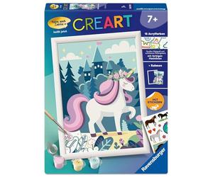 Ravensburger CreArt, Malen Nach Zahlen Kinder - Einhorn Aurora: mit Pferdestickern!