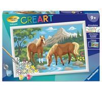 Ravensburger CreArt, Malen Nach Zahlen Kinder - Pferde im Wasser
