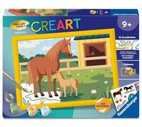 Ravensburger CreArt, Malen Nach Zahlen Kinder - Pferdemama und Fohlen
