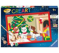 Ravensburger CreArt, Malen Nach Zahlen Kinder - Pfoten-Weihnachten