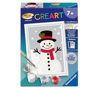 Ravensburger CreArt, Malen Nach Zahlen Kinder - Schneemann Snowy: mit Silberfarbe!