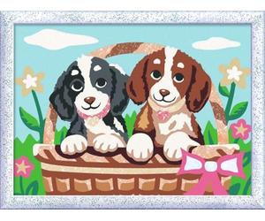 Ravensburger CreArt - Painting by Numbers 25890 - Cani in ceste - dai 9 anni in su