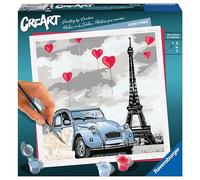 RAVENSBURGER CREART PER ADULTI, KIT PER DIPINGERE CON I NUMERI, SERIE TREND QUADRATI, PARIGI