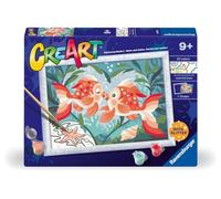 Ravensburger - CreArt Serie D: Pesci innamorati, Dipingere con i Numeri, Kit Pittura Bambini, Cornice Inclusa, Gioco Educativo e Creativo, Idea Regalo Bambini 9+ Anni, 18x24cm