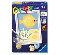 Ravensburger - CreArt Serie F: Pesciolino, Dipingere con i Numeri, Kit Pittura Bambini, Cornice Inclusa, Gioco Educativo e Creativo, Idea Regalo Bambini 7+ Anni, 12x8,50cm
