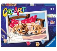 Ravensburger CreArt pittura con i numeri - due gattini coccolosi (24 × 18 cm)
