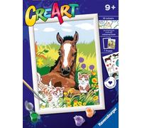 Ravensburger - CreArt Puledro Con Gattini, Kit dipingere bambini 9+ anni