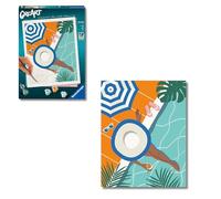 Ravensburger - CreArt Trend C: Relax in Piscina, Dipingere con i Numeri, Kit Pittura Adulti, Idea Regalo Donna o Uomo, 14+ Anni, 24x30 cm