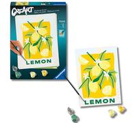 Ravensburger - CreArt Trend D: Lemon Poster, Dipingere con i Numeri, Kit Pittura Adulti, Idea Regalo Donna o Uomo, 14+ Anni, 24x18 cm